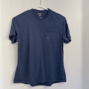 Ariat T-Shirt Mens 2XL Navy Blue Rebar Cotton Strong American Grit Graphic USA